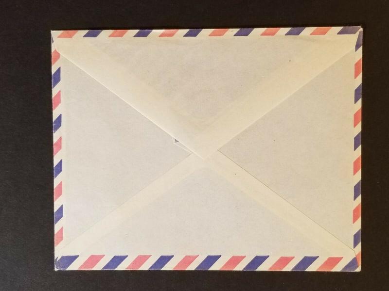 1971 Papeete Tahiti French Colony to Yuba City California USA Air Mail Cover