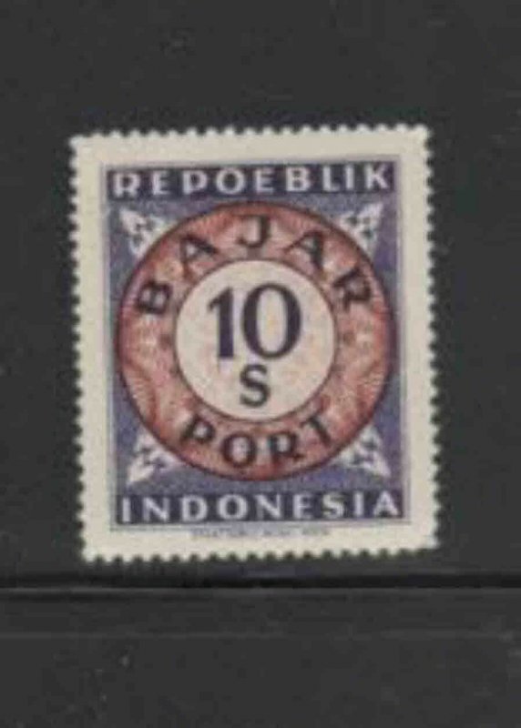 INDONESIA #J6 1948 10s POSTAGE DUE MINT VF LH O.G b