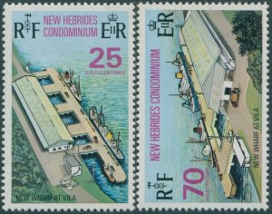 New Hebrides 1973 SG178-179 New Wharf at Vila set MNH