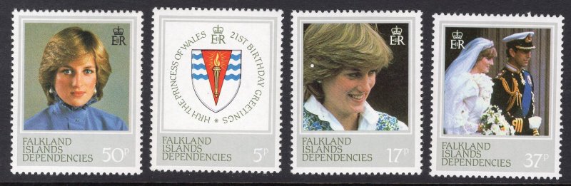 FALKLAND ISLANDS SCOTT 1L72-1L75