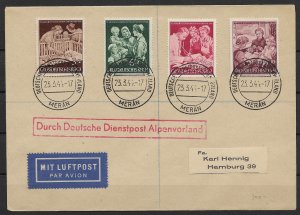 German Empire: 1944 Dienstpost Cover Meran (Alpenvorland)