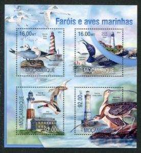 Mozambique #2901 LIGHTHOUSES and BIRDS MNH Sheet of 4, CV $15.00 (LH60)
