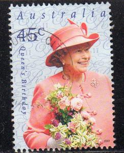 Australia #1954 - Used - Queen Elizabeth II (cv $0.75) (2)