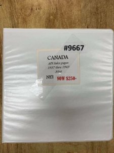 Collections For Sale, Canada (9667) 1937-1943