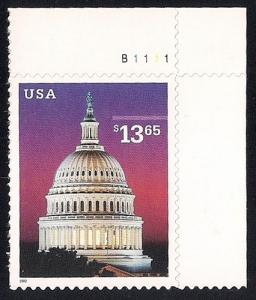 #3648 13.65 Dollars U.S. Capitol, OG NH XF