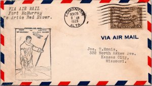 Canada 1929 FFC - Airmail - Edmonton, Alta To Arctic Red River, NWT - F72106