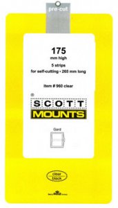 Scott Mounts Clear 175mm STRIP 265mm, (Pgk. 5)(00960C)