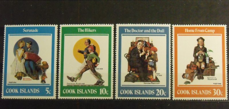 8994   Cook Islands   MNH # 683-686   Norman Rockwell Prints    CV$ 1.00