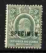 Kenya, Uganda & Tanganyika 1907-08 KE7 3c MCA overprinted...