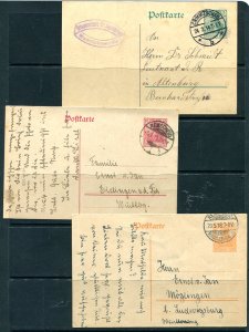 Germany 1914/1919  3 Postal Stationary Cards 8182