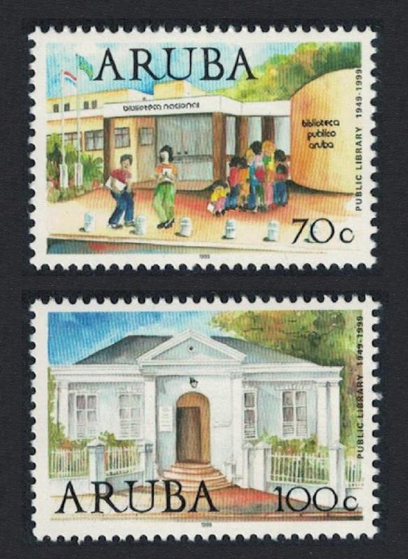 Aruba 50th Anniversary of Public Library Service 2v SG#247-248