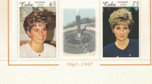 CUBA Scott #3937  1998 Diana, Princess of Wales,1961-97, MNH  Scv $ 12.50