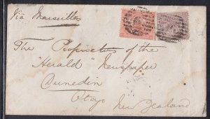 Great Britain Gib 94 (Pl 7) & 97 (Pl 5) - Dec 26, 1865 to New Zealand