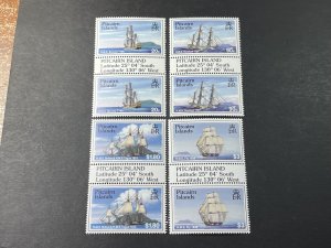 PITCAIRN ISLANDS # 483-486--MINT NEVER/HINGED--COMPLETE SET OF GUTTER PAIRS-1998