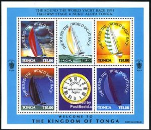 Tonga 1991, Whitebread regatta s/s, MNH