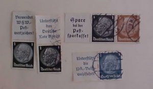 GERMAN STAMPS SE-TENANT TABS   4 DIFF.