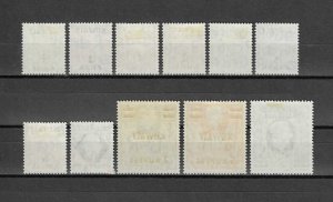KUWAIT 1948/9 SG 64/73a MINT