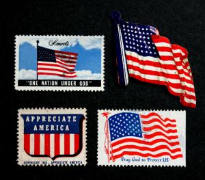 US Vintage Patriotic Stamps Lot of 4 One Dated 1940