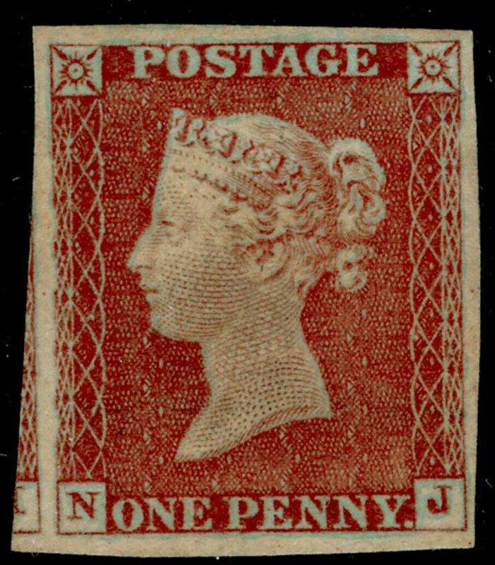 SG9, 1d pale red-brown, LH MINT. Cat £675. IVORY HEAD. 4 MARGINS. NJ