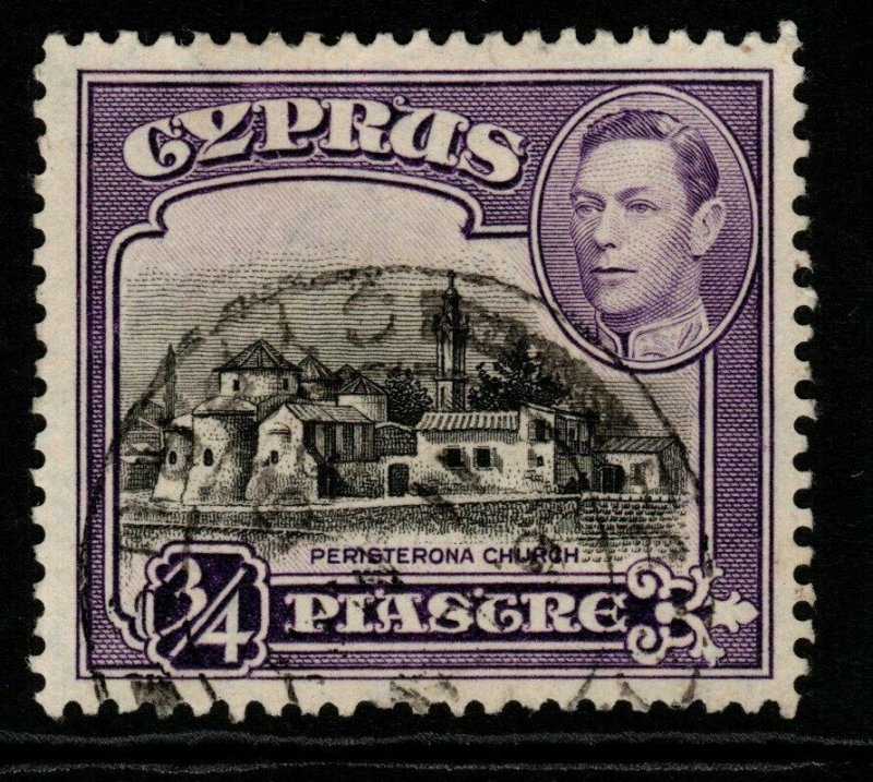 CYPRUS SG153 1938 3/4pi BLACK & VIOLET FINE USED