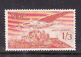 Ireland-Sc#C6,7- id9-used 1sh3p,1sh5p Airmails -Angels-1948-65-