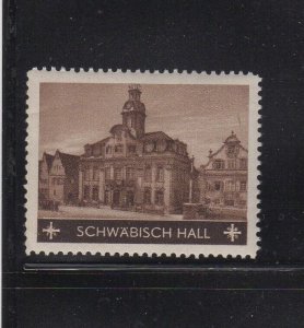 German Tourism Advertising Stamp- Cities, Towns & Landmarks- Schwäbisch Hall MNH