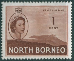 Malaysia North Borneo 1954 SG372 1c QEII Mount Kinabalu MH