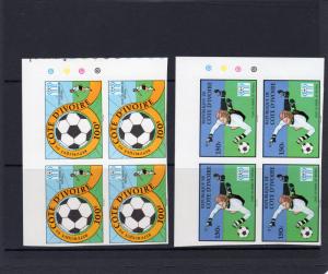 IVORY COAST 1978 Sc# 466/70 World Cup Argentina 78 Block of 4 Imperforated