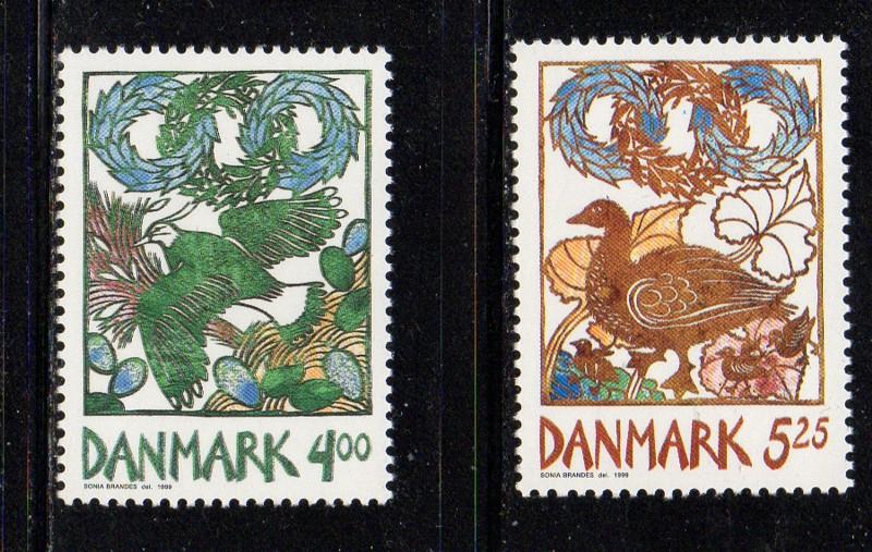 Denmark Sc 1150-51 1999 Spring stamp set mint NH