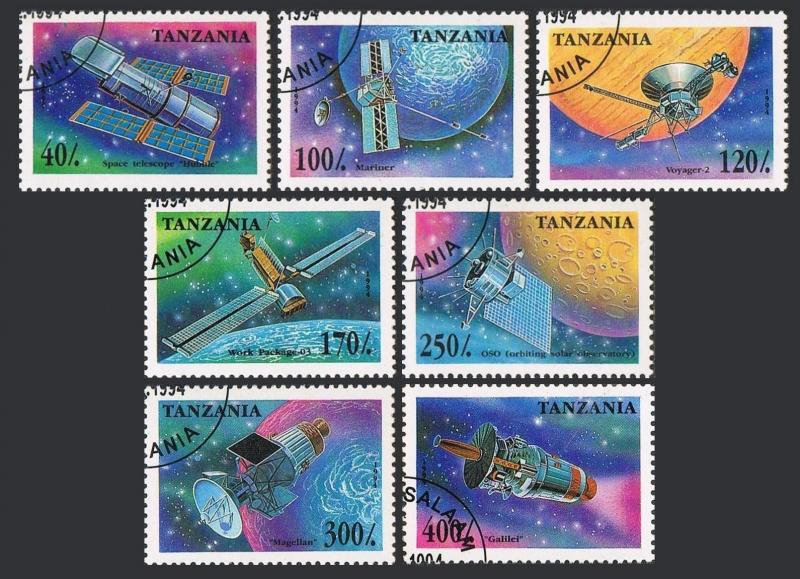 Tanzania 1319-1325,1326,CTO.Michel 2017-2023,Bl.275. Space Probes,Satellites.