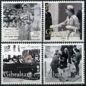 GIBRALTAR 2004 - Scott# 966-9 Queen Visit Set of 4 NH