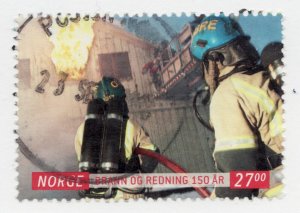 2011 Norway Sc #1649 - Fire Fighter & Rescue - Used Postage Stamp cv$10