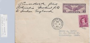 Montreal, Canada to London, England 1930 Flight of Columbia signed (53794)