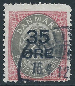 Denmark, Sc #80, 35o on 16o Used