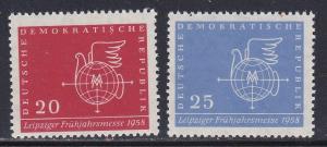 German Dem Rep # 377-378, Leipzig Fair, NH, 1/2 Cat.