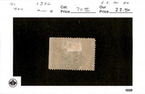 United States Postage Stamp, #326 Mint Hinged, 1904 McKinley (AB)