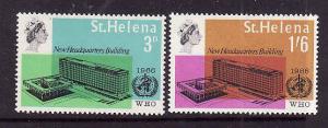 St Helena-Sc#190-1-unused NH set-WHO-Omnibus-1966-