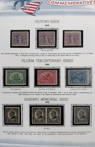 US Scott 537, 537, 537b (reddish violet), 548, 549, 550,  610, 611 (pair), 612