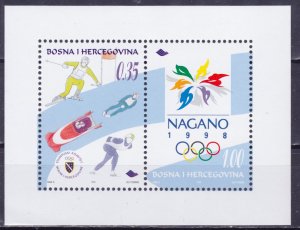 Bosnia and Herzegovina, 1998, Winter Olympics - Nagano, s/s, Mi#B4, MNH,++