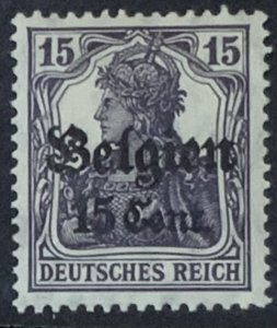 GERMAN OCCUPATION OF BELGIUM 1916 15CENTS SG16 UNMOUNTED MINT