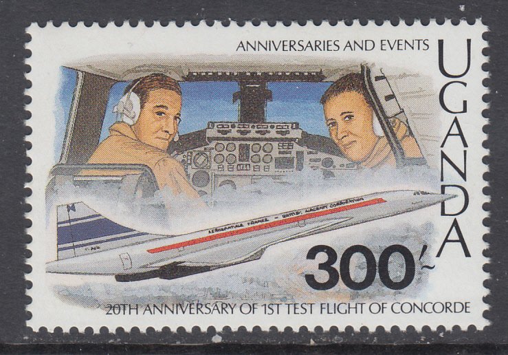 Uganda 734 Airplane MNH VF