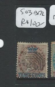 MALAYA STRAITS SETTLEMENTS (PP0710B) 3C ON INDIA QV  SG 3 B172 CANCEL  VFU 