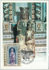 63371 - FRENCH ANDORRA - POSTAL HISTORY: MAXIMUM CARD - ART RELIGION 1973-