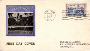 Scott 789 - 5 Cents West Point - Ioor FDC Typed Address Planty 789-1 (VAR)