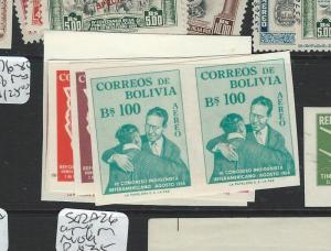 BOLIVIA (P0606B) A/M SCC176-85 VAR IMPERF RS  MNH