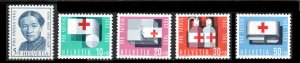 Switzerland  #B324-328  Mint NH CV $3.35