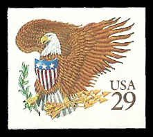 PCBstamps   US #2595 Bk Sgl 29c Liberty & Eagle, brown, MNH, (13)