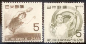 Japan 1954 SC# 602-3 MLH-OG E48