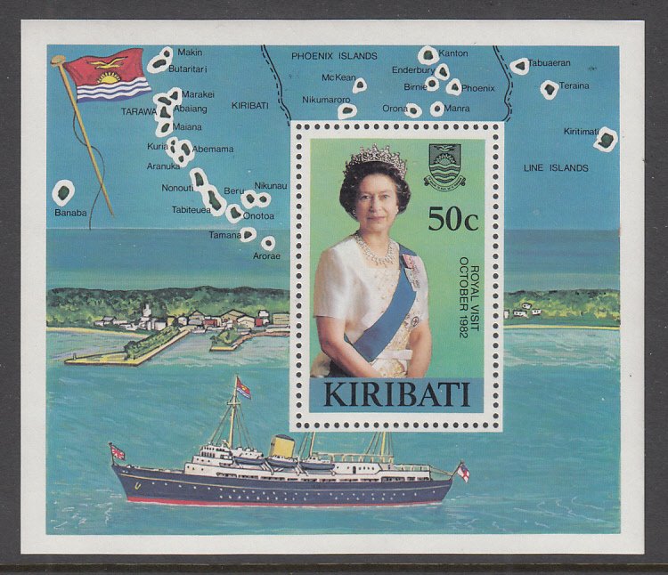 Kiribati 417 Royal Visit Souvenir Sheet MNH VF