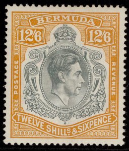 BERMUDA GVI SG120a, 12s 6d grey & brownish orange, M MINT. Cat £225.